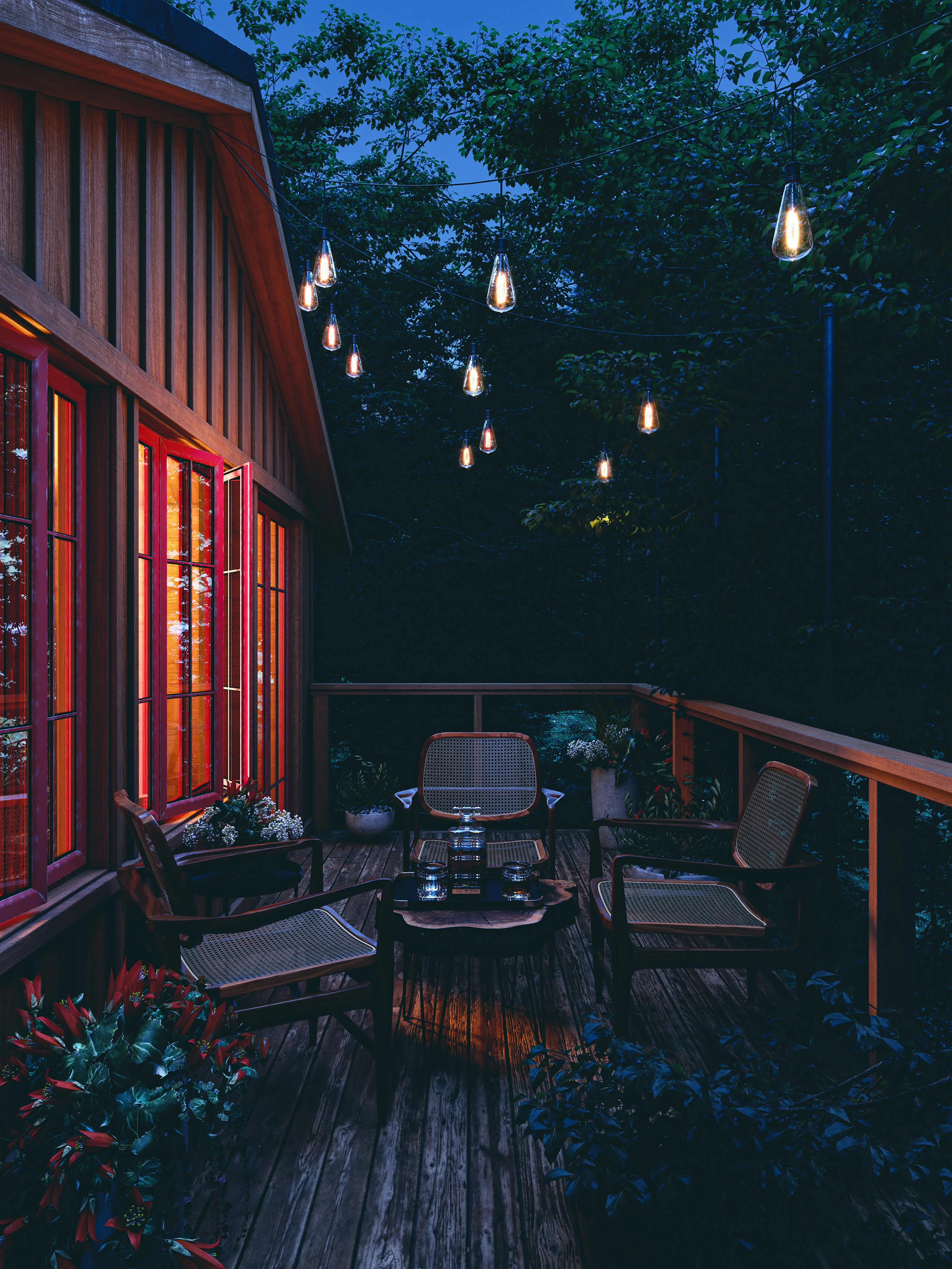 Professional landscape lighting in the Tulsa area