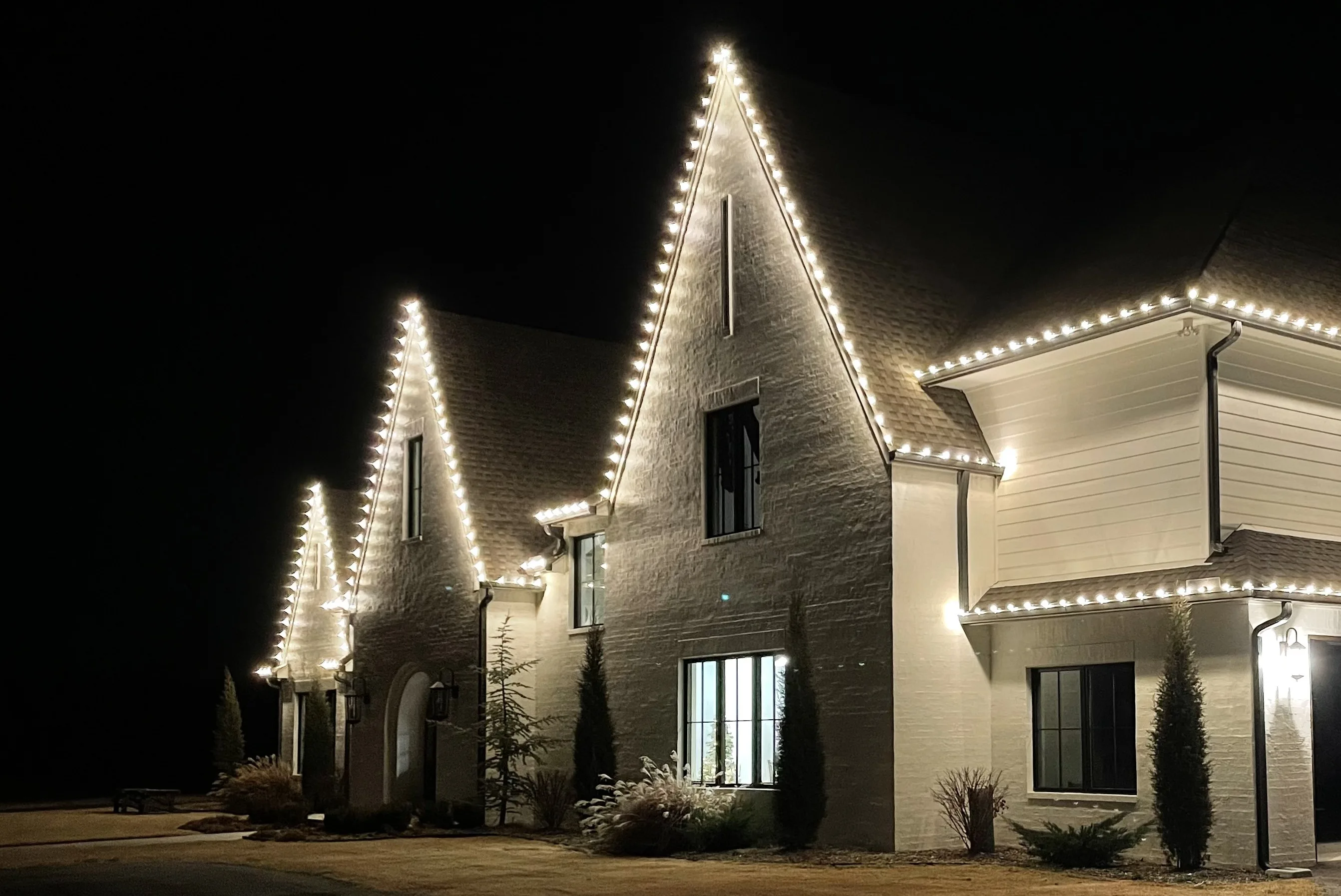 Holiday lighting installation in Northeast Oklahoma